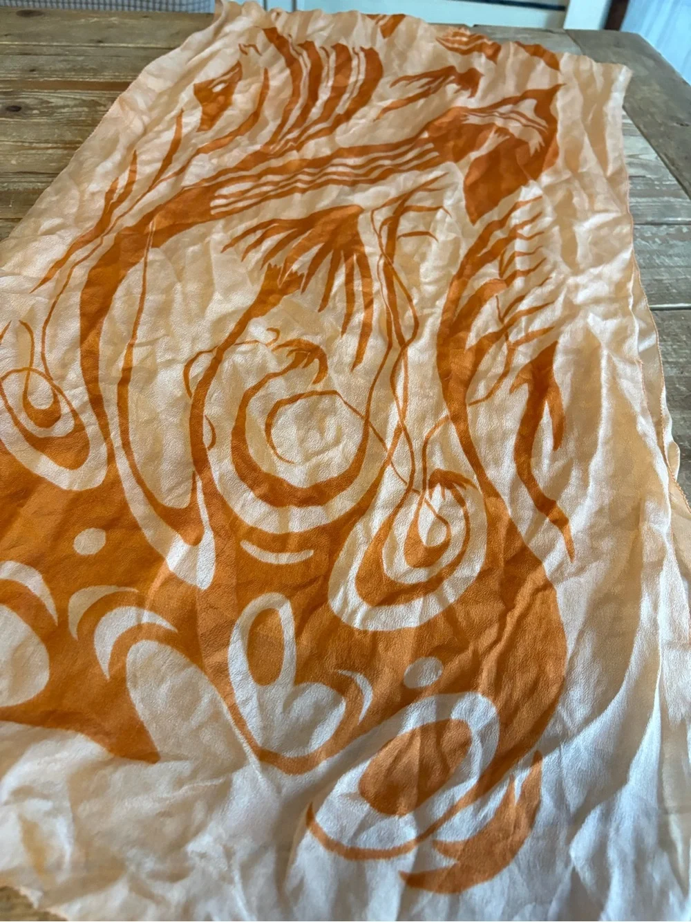 Vintage Art Nouveau–Style Scarf / Wrap